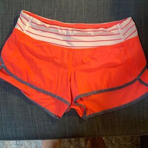 Lululemon running shorts. Hot pink